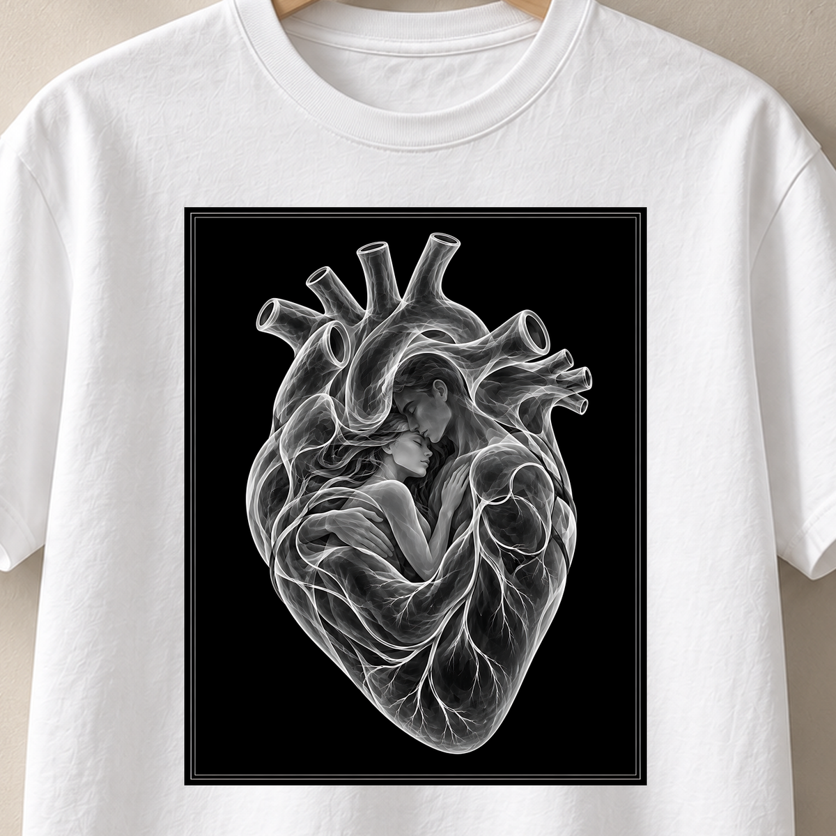 Vertrauter Augenblick – Röntgen T-Shirt, Motiv als Nahaufnahme