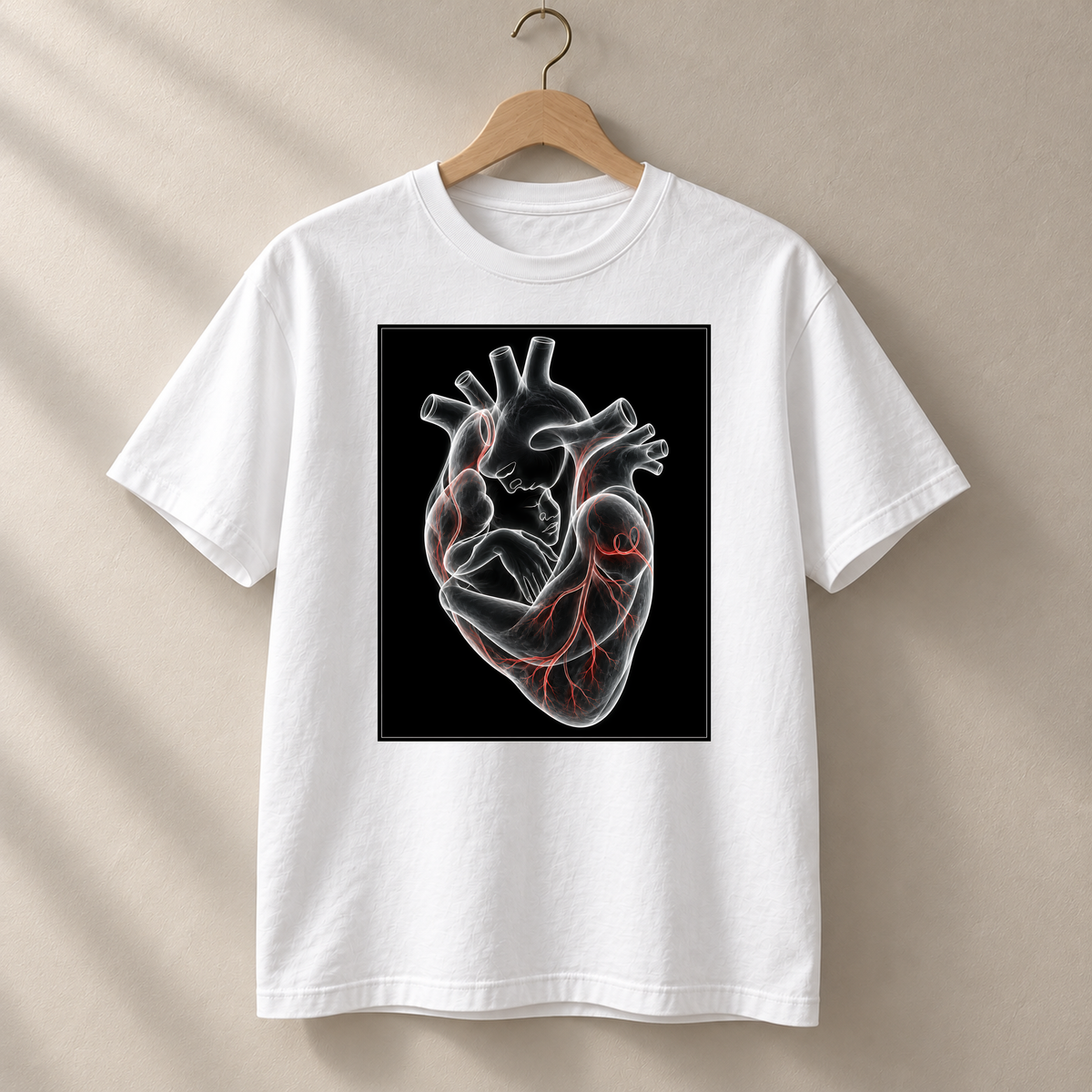 Fast ein Kuss – weißes T-Shirt hängend