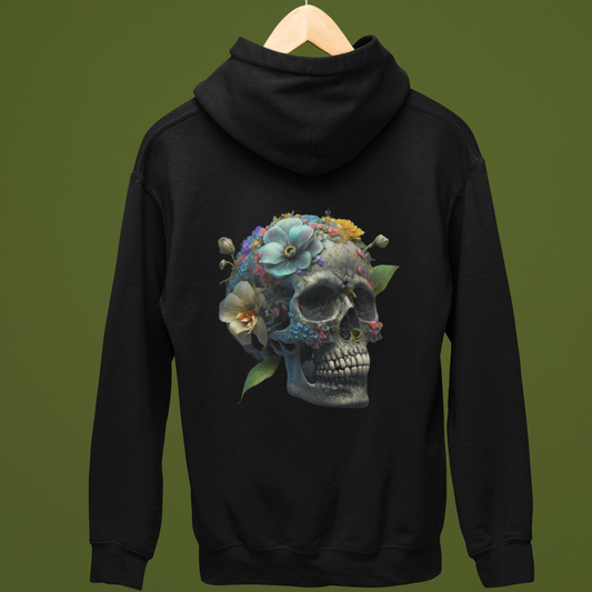 Flower Skull I - Rückendruck Premium Hoodie