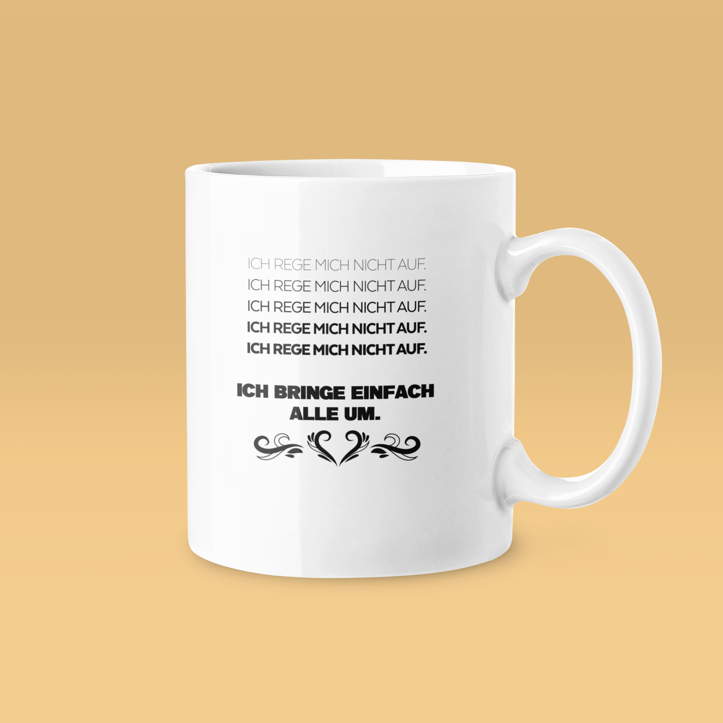 Glitzer Kaffeebecher „Rege Mich Nicht Auf“ – 330 Ml, Pink | Lustiger Spruch, Perfekt Als Geschenk Oder Fürs Büro