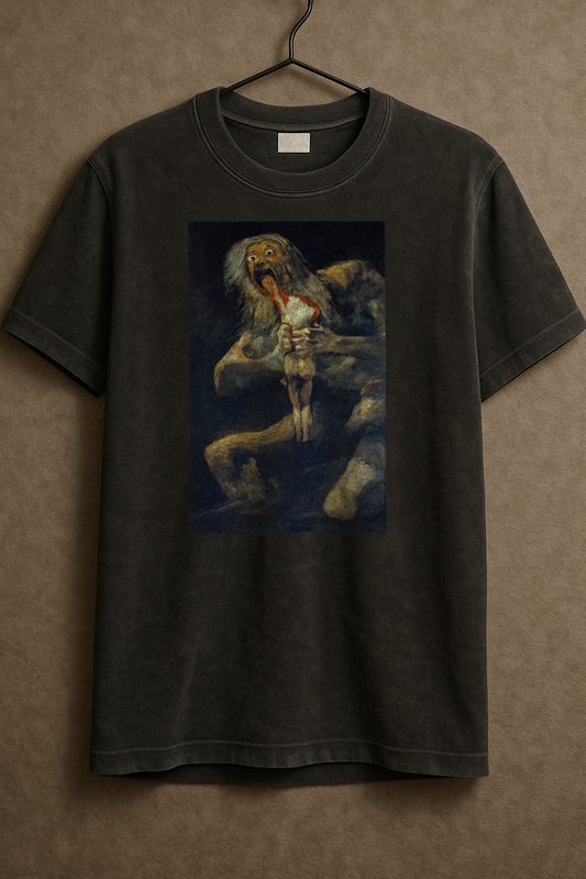Saturn verschlingt sein Kind – Goyas düsteres Meisterwerk 1820 -  Bio Baumwolle Premium Unisex