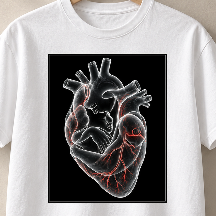 Fast ein Kuss – Röntgen T-Shirt, Motiv als Nahaufnahme