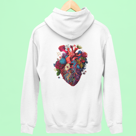Flower Heart I - Rückendruck Premium Hoodie