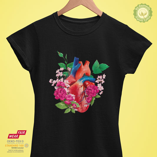 Flower Heart IV - Bio Premium Frauen Tshirt