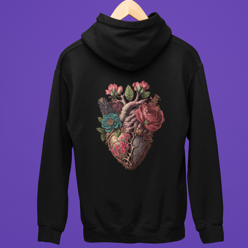 Flower Heart II - Rückendruck Premium Hoodie