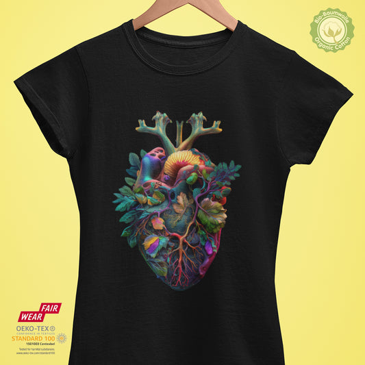 Flower Heart III - Bio Premium Frauen Tshirt