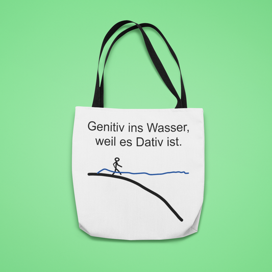 Genitiv ins Wasser - Tasche