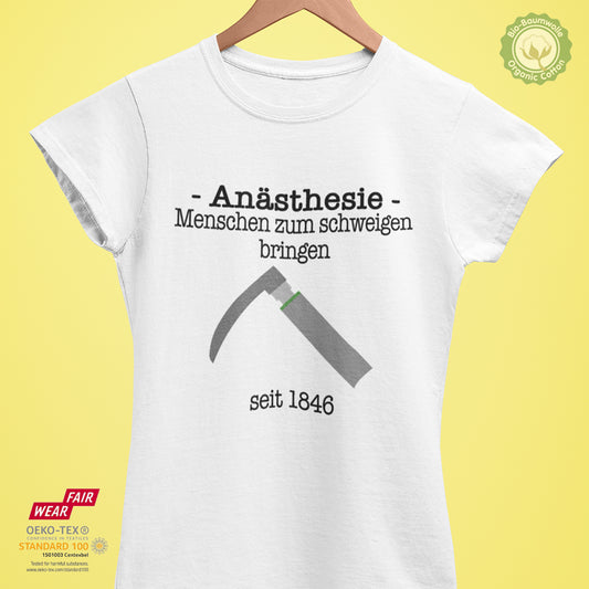 Anästhesie. Menschen zum Schweigen bringen - Bio Premium Frauen Tshirt