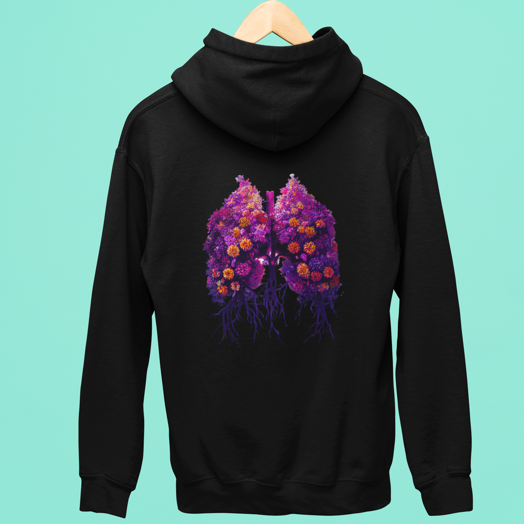 Flower Lung I - Rückendruck Premium Hoodie