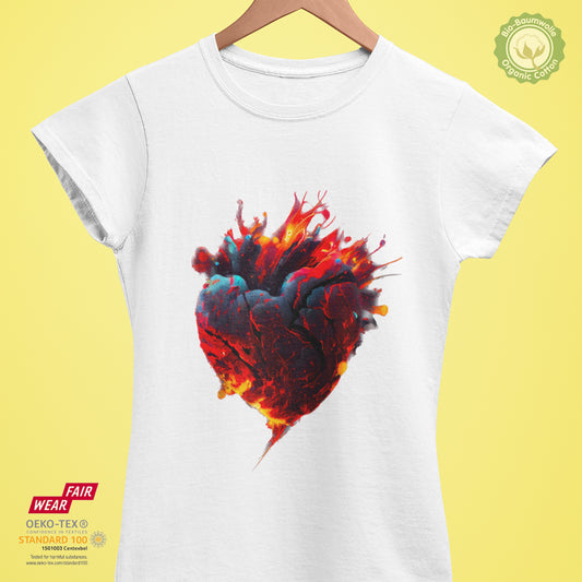 Blaze Heart - Bio Premium Frauen Tshirt