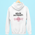 Bevor du fragst, nein - Rückendruck Premium Hoodie