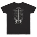 Chirurgie-Anatomie T-Shirt – Wirbelsäule & Becken aus medizinischen Instrumenten