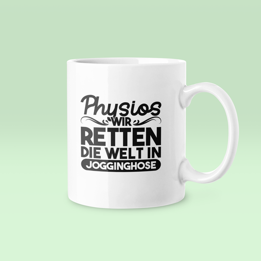 Retten die Welt in Jogginghosen - Tasse