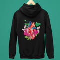 Flower Heart III - Rückendruck Premium Hoodie