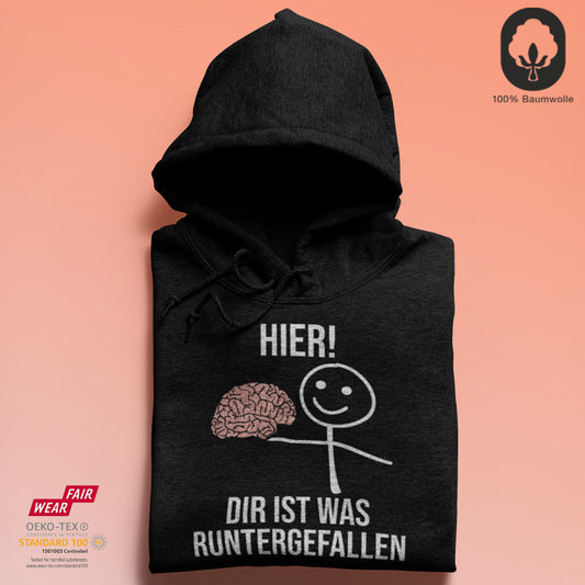 Hier! Runtergefallen - BioBlend Hoodie: Mode mit Mehrwert (organische Baumwolle)