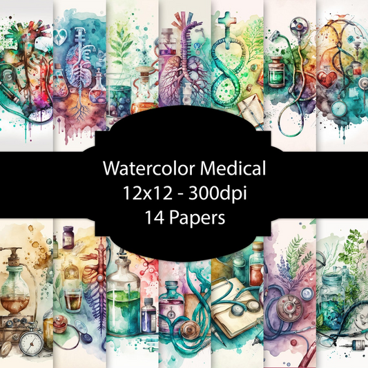 Geschenk: Medical Aquarell Clipart