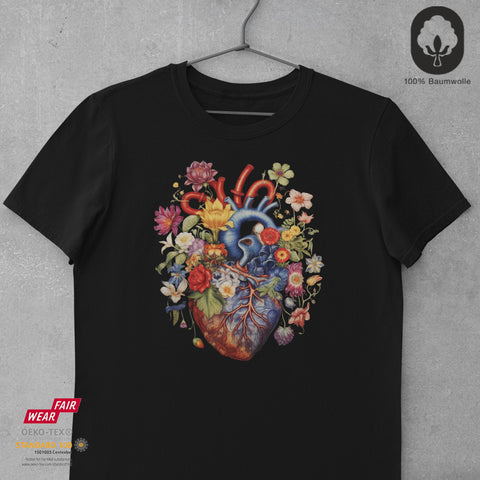 Heart - Sommerfeld voller Blumen und ein Herz auf deinem T-Shirt