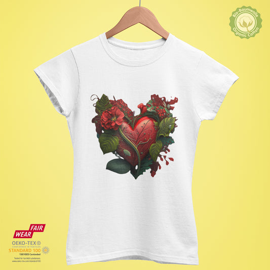 Flower Heart V - Bio Premium Frauen Tshirt