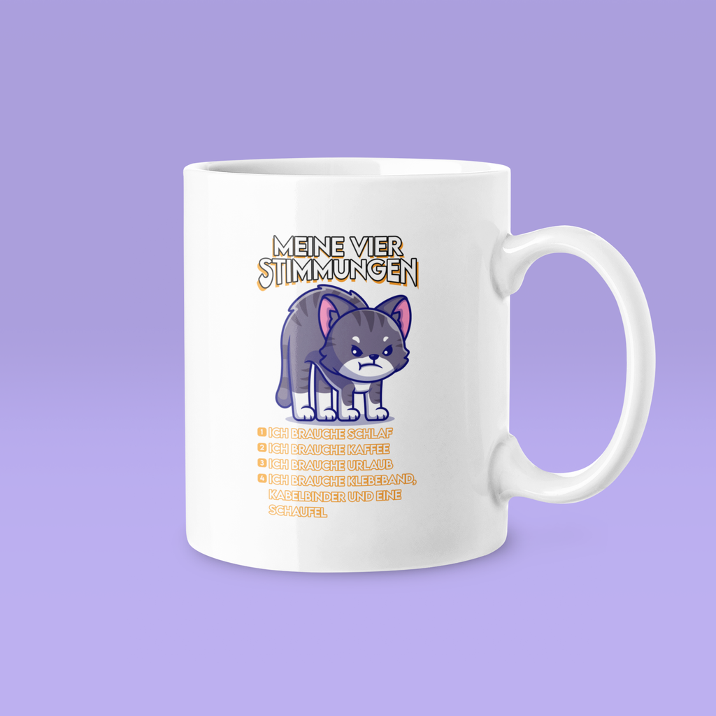 Meine vier Stimmungen - Tasse