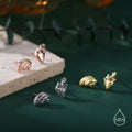 Herz & Gehirn Ohrstecker – Anatomischer Schmuck aus 925er Sterling Silber | Gold & Roségold vergoldet | Medizin trifft Design