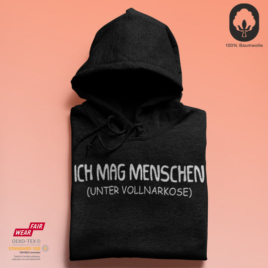 Ich mag Menschen - BioBlend Hoodie: Mode mit Mehrwert (organische Baumwolle)