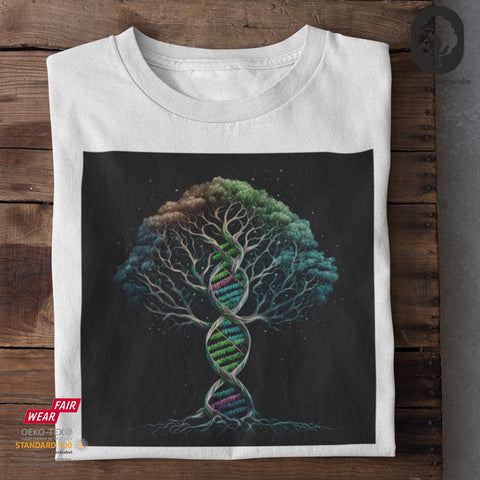 DNA - Der Baum des Lebens auf Bio-Baumwolle