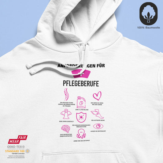 Anforderungen für Pflegeberufe - BioBlend Hoodie: Mode mit Mehrwert (organische Baumwolle)