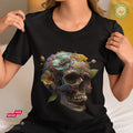 Flower Skull - Bio Premium Frauen Tshirt