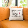Schwestern die nicht saufen - Bio Baumwolle Kissen
