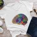 Color Brain II - V-Ausschnitt Vorgeschrumpfter Baumwollstoff (100%)