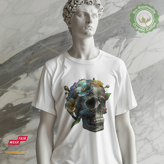 Flower Skull - Bio Baumwolle Premium Unisex