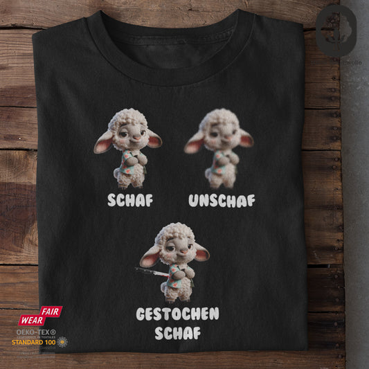 Schaf, Unschaf, Gestochen Schaf - Tshirt