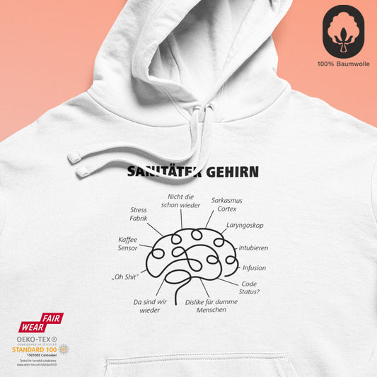 Sanitäter Gehirn - BioBlend Hoodie: Mode mit Mehrwert (organische Baumwolle)