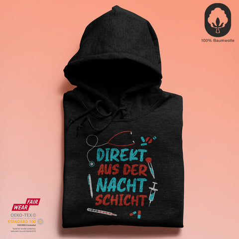 Direkt aus der Nachtschicht - BioBlend Hoodie: Mode mit Mehrwert (organische Baumwolle)