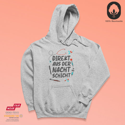 Direkt aus der Nachtschicht - BioBlend Hoodie: Mode mit Mehrwert (organische Baumwolle)