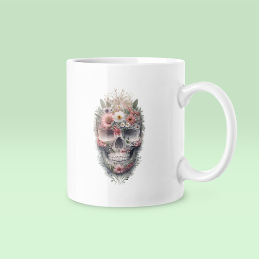 Flower Skull - Tasse