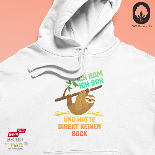 Ich kam, ich sah - BioBlend Hoodie: Mode mit Mehrwert (organische Baumwolle)