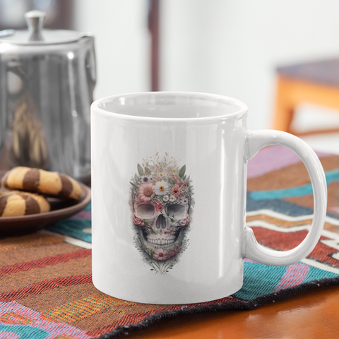 Flower Skull - Tasse