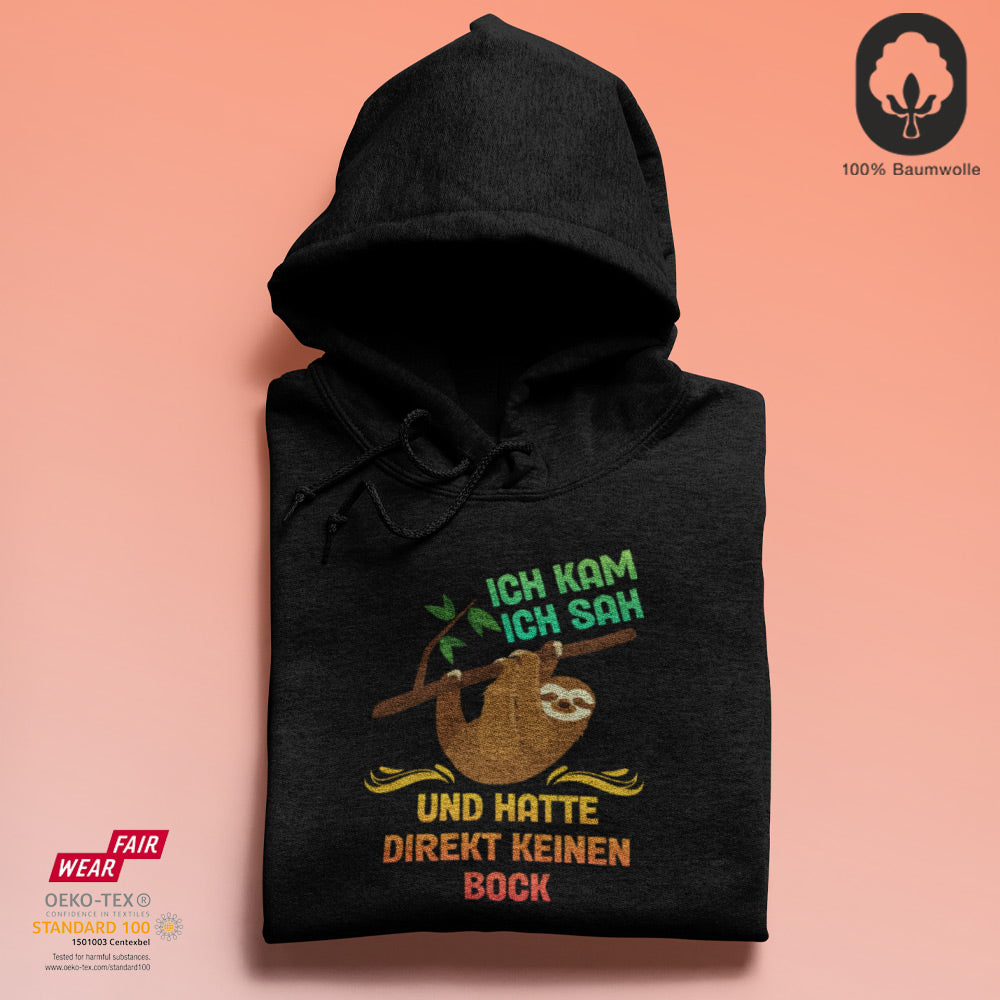 Ich kam, ich sah - BioBlend Hoodie: Mode mit Mehrwert (organische Baumwolle)