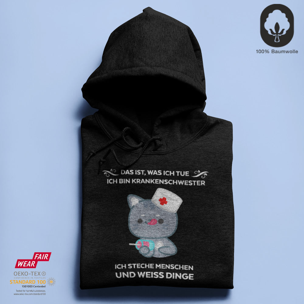 Ich steche Menschen - BioBlend Hoodie: Mode mit Mehrwert (organische Baumwolle)