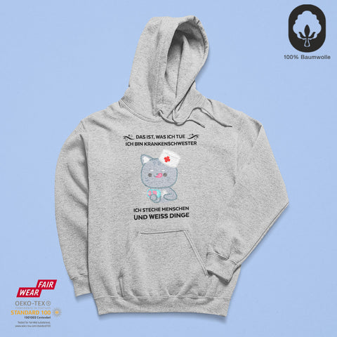 Ich steche Menschen - BioBlend Hoodie: Mode mit Mehrwert (organische Baumwolle)