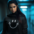 F** Smiley - BioBlend Hoodie: Mode mit Mehrwert (organische Baumwolle)