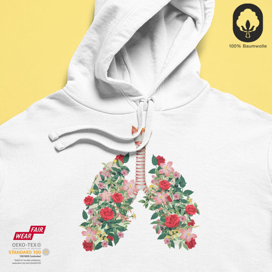 Flower Lung II - BioBlend Hoodie: Mode mit Mehrwert (organische Baumwolle)
