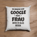 Ich brauch kein Google - Bio Baumwolle Kissen