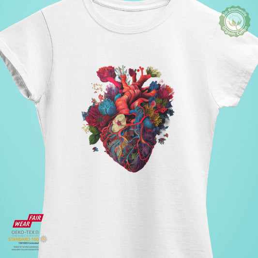 Flower Heart I - Bio Premium Frauen Tshirt