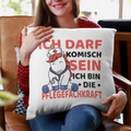 Ich darf komisch sein - Bio Baumwolle Kissen