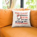 Ich darf komisch sein - Bio Baumwolle Kissen