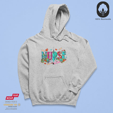 Nurse Colorful - BioBlend Hoodie: Mode mit Mehrwert (organische Baumwolle)