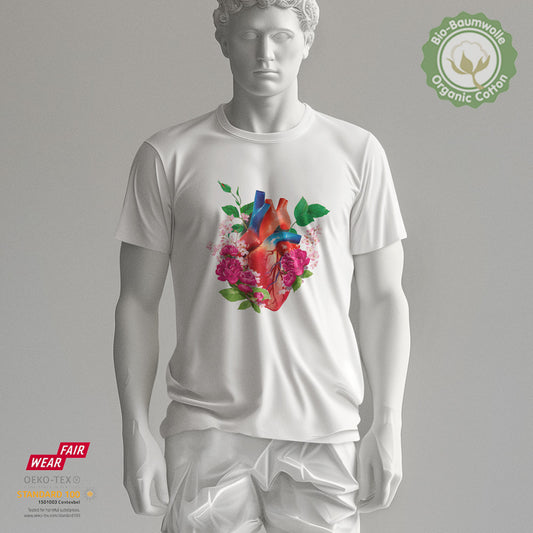 Flower Heart IV - Bio Baumwolle Premium Unisex