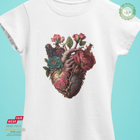 Flower Heart II - Bio Premium Frauen Tshirt